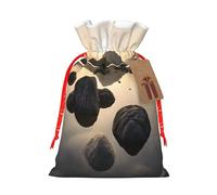 Zen Stone - Sacs à cordon en toile de jute avec imprimé - Pochettes écologiques réutilisables pour cadeaux de mariage, Noël et d'anniversaire.