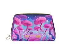 Zen Stone Trousse de maquillage pour voyage en cuir Trousse de toilette portable Sac organisateur pour femme/homme, Champignon magique., Taille unique