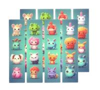 Zen Strips Pour soulager l'anxiété et la concentration, 8 bandes sensorielles, texture bosselée, mignonnes, fidget tactile S7