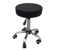 Zen - Tabouret à roulettes avec roulettes Souples - Tabouret Ergonomique pour Une Assise Saine et détendue - Tabouret pivotant réglable en Hauteur en continu - Tabouret Ergonomique à roulettes Noir