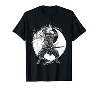 Zen Yin Yang Samouraï Graphique Japonais T-Shirt