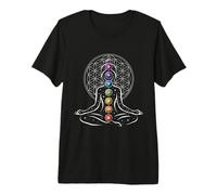 Zen Yoga Méditation Symboles de Chakra Géométrie sacrée T-Shirt Haut de Gamme