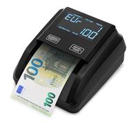 ZENACASA Detecteur Faux Billets, Euros, Dollars et Livre Sterling & Compteuse de Billet - INSERTION UN A UN - Détecteur UV/MG/IR pour Faux Billet -Scanner portable compact et léger avec écran tactile