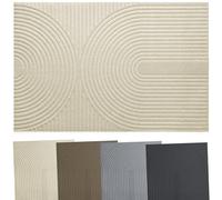 Zenacasa - Tapis Entree Interieur et Exterieur 60x90 cm - Tapis d'Entrée Antidérapant et Absorbant Certifié Oeko-Tex - Retient Saleté et Humidité - Tapis Lavable en Machine - Motif Arc - Beige