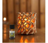 Zen'Arôme Brûleur Cire Parfumée Calorya n°7 - Brûleur Électrique Fondant Parfumé-Lampe à Parfum - Bois Flotté - Coupelle Amovible
