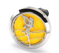 Zen'Arôme Diffuseur pour Voiture Ange Clip'Arôme - Diffuseur Parfum et Huile Essentielle - Acier Inox + 5 Buvards Réutilisables