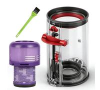 Zencantorous Poubelle Collecteur Réservoir Compatible avec Dyson V11 V15 SV14 SV15 SV17 SV22 SV28, Filtre Bac à Poussière Cuve Pièces Détachées Accessoires Conteneur, avec Filtrante Rechange