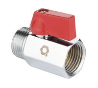 zencQ Mini Vanne à Bille 1/2 pouce MF Poignée à levier - PN10 bar Petite vanne à bille en laiton pour l'industrie, de pluie avec filetage intérieur et extérieur