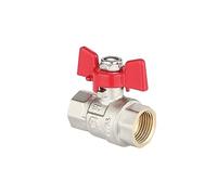 zencQ Vanne à Bille Avec Poignée Papillon 3/4'' FF Poignée à levier- PN40 bar Vanne à bille pour l'industrie, le commerce et le ménage, avec filetage intérieur (3/4 pouce)