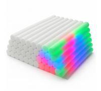 zenda club® Bâton Lumineux LED en Mousse Multicolore 48 cm (30 Pièces) - 3 Modes Clignotants - Glow Stick LED pour Fête, Concert, Mariage, Anniversaire - Longue Autonomie 8H