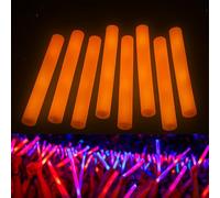 zenda club® Bâtons Lumineux LED en Mousse Orange 48 cm (Lot de 10) - 3 Modes Clignotants - Foam Sticks LED pour Fête, Concert, Mariage, Anniversaire - Autonomie 8H
