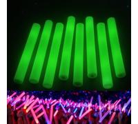 zenda club® Bâtons Lumineux LED en Mousse Vert 48 cm (Lot de 10) - 3 Modes Clignotants - Foam Sticks LED pour Fête, Concert, Mariage, Anniversaire - Autonomie 8H