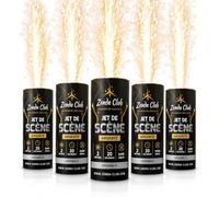 ZENDA CLUB® Lot de 10 Jets de Scène Argentés - 2 Mètres / 20 Secondes - Sans Déclencheur - Effets Lumineux Spectaculaires - Animation Professionnelle - Catégorie F1