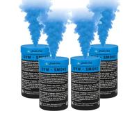 ZENDA CLUB® Lot de 4 Fumigènes Couleur Bleu - Fumée Intense & Vive - Durée 60 Secondes - Allumage à Mèche - Non Toxique - À Poser ou à Main - Catégorie F1 - Livraison 24/48H