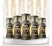 ZENDA CLUB® | Lot de 5 Jets de Scène Argentés (1 Mètre / 30 Secondes) - Hauteur de l’Effet 1M - Sans Déclencheur - Vendu par Multiples de 5 - Idéal Mariages, Anniversaires, Événements - Catégorie F1