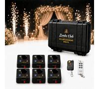 ZENDA CLUB® Lot de 6 Déclencheurs pour Jets de Scène - Système de Tir Sans Fil - Machine d’Allumage pour Fontaines Froides, Feux d’Artifice d’Intérieur et Événements - 2 Télécommandes - Portée 100 m