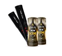Zenda Club® Pack: 2 Déclencheurs + 2 Jets de scène 2.5m, 30s Or vers Argent - Kit tir jets scène - Machine Allumage Feu d'artifice + Télécommandes - Parfait pour Mariages, Fêtes