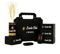 Zenda Club® Pack 4 Déclencheurs + 5 Jets de Scène Or vers Argent 2,5 Mètres 30 Sec + 2 Télécommandes - Kit Tir Feu d’Artifice Froid à Déclenchement à Distance - Mariage, Fête, Spectacle