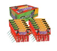 ZENDA CLUB® Pack 72 Pétards Volants Crazy Mosquito - Toupies Pyrotechniques Rotatives avec Sifflement - CE F1 - Artifice Extérieur Puissant pour Fête, Mariage, Nouvel an, Spectacle