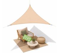 Zendea - Rideau de Soleil pour extérieur Triangulaire 3 x 3 x 3 m avec Protection UV et Pluie - Toile Hydrofuge en Polyester 210D - Facile à Monter