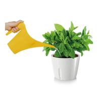 Zendea Vase Rond Blanc pour Plantes, Fleurs et Herbes aromatiques 13 x 13 x 12 cm - Idéal pour Jardin, terrasse ou Balcon avec système de Drainage Pratique et contrôle du Niveau d'eau