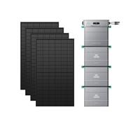 Zendure SF800Pro, Centrale Électrique de Balcon avec Entrée 2640W, Charge 1000W, Sortie 800W, Système de Gestion Énergétique IA, avec AB2000X*3, Capacité Totale 7680WH-430W*4 Panneau Bifacial