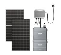 Zendure SolarFlow 800 Micro-onduleur Hybride Intelligent 1200W MPPT, Puissance AC bidirectionnelle de 800 W, avec Panneau solaire Bi-facial 1300W, avec AB2000X*2 Batteries (Installation Facile)
