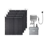 Zendure SolarFlow 800 Micro-onduleur Hybride Intelligent 1200W MPPT, Puissance AC Bidirectionnelle de 800 W, avec Panneau Solaire Flexible 920W (4*230W), avec AB2000X Batteries (Installation Facile)