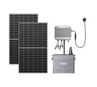 Zendure SolarFlow 800 Micro-onduleur Hybride Intelligent 1200W MPPT, Puissance AC bidirectionnelle de 800 W, avec Panneau solaire Bi-facial 1300W, avec AB2000X Batteries (Installation Facile)