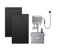 Zendure SolarFlow 800 Micro-onduleur Hybride Intelligent 1200W MPPT, Puissance AC bidirectionnelle de 800 W, avec Panneau solaire Bi-facial 1118W, avec AB2000X Batteries (Installation Facile)