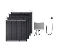 Zendure SolarFlow 800 - Micro-onduleur Hybride Intelligent 1200W MPPT, Rendement énergétique de 96%, Puissance AC bidirectionnelle de 800 W, avec Panneau Solaire Flexible 920W (4 * 230W)