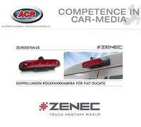Zenec Caméra de recul ZE-RCE3704-2S double lentilles 3e feu stop compatible Peugeot Boxer 250/251