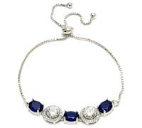 ZENEME Bracelets d'opulence mélodiques en laiton plaqué rhodium avec strass américains élégants pour femmes et cadeaux pour filles