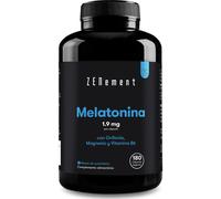 Melatonine Complex 1,9 mg - Avec Griffonia (20 mg 5-HTP), Valériane, Magnésium & Vitamine B6 - Contribue à l’Endormissement et à la Réduction de la Fatigue - 180 Gélules Véganes - Zenement