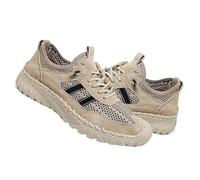 Zenfaze Orthopedic Shoes for Men, Slip-on Hiking Sneakers with Arch Support, Breathable Mesh, Non-Slip Sole, Widened Toe Box (45,Light Yellow)