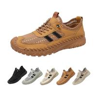 Zenfaze Orthopedic Shoes for Men, Zenfaze Slip on Orthopedic Hiking Shoes, Arch Support, Breathable Light Non-Slip (Brown,43)