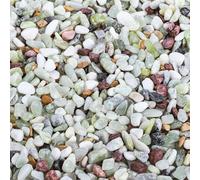ZENFUN Galets décoratifs naturels en jade de 2,7 kg, 6-9 mm, galets mélangés polis, pierres décoratives d'extérieur pour plantes grasses, pierres d'aquarium, bonsaï de cactus, remplissage de vase,