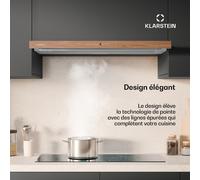 ZenFusion Hotte aspirante | Débit d'air de 400 m³/h | CEE A | air évacué/recyclé | 3 vitesses | silencieuse A