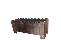 zeng Jardinière en bois massif - Jardinière surélevée à haute température pour légumes/fleurs, 60 x 22,1 x 24,9 cm (L x l x H), marron (taille S)