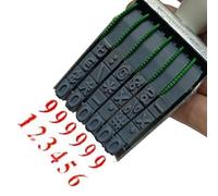 zeng Tampon dateur chiffres variables, multicolore 6 chiffres Nombre numberal numérotation Machine Rouleau Tampon, Hauteur d'impression 7 mm, pour Code Lot, Bureau, École