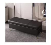 Zeng25liangOu-12 Banc de Chambre Tabouret à Chaussures for Usage Domestique, Tabouret de Rangement for Porte, d'entrée, Chevet, canapé, Long pouvant être rangé(Noir,80cm)