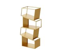 Zeng25liangOu-12 étagères d'angle Étagère créative de Luxe légère à 4 Niveaux, Support Rangement Vertical en métal Fer for la Maison et Le Bureau Unités d'affichage(Gold)