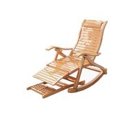 Zeng25liangOu-12 Multifonction Recliner Folding Rocking Chair Living Room Armchair Bed Office(Natural)