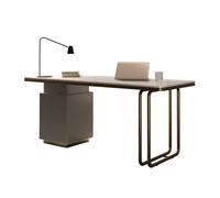 Zeng25liangOu-12 Spacieux Bureau d'ordinateur Portable Moderne, Bureau d'écriture Robuste et Luxueux avec Plateau en Pierre Pieds Solides for la Maison Le Bureau de Jeu(L)