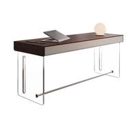 Zeng25liangOu-12 Spacieux Bureau Moderne avec Rangement, Table d'écriture, d'étude et de Travail Pieds Stables en Acrylique, Marron Rustique Bureau de Jeu(S)