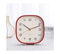 ZengL263NgS Horloge de Bureau Petit Support d'horloge de Table Simple et à la Mode avec Horloge Double Usage Horloge Bureau Chevet Chambre Coucher silencieuse Décoration du Salon(Red)