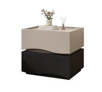 ZengL263NgS Mince et Peu encombrant Table de Chevet avec Rangement verrouillable for Chambre à Coucher(Noir,Moyen)