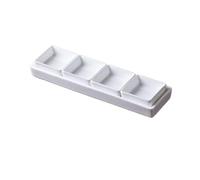 ZengL263NgS Plateau de service Ensemble de plateaux rectangulaires en céramique, quatre compartiments, combinaison d'assiettes à saveur, assiettes Sauce, collation for Buffet Conteneur de stockage