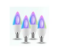 ZENGO Pack 4 ampoules connectées led e14 wifi - 5w - rgbw