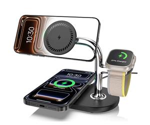 ZenGoose Chargeur sans fil 3 en 1 pour Apple, station de charge sans fil pour iPhone 16/15/14/13/12/11, Apple Watch 10/9/8/7/6/5/4/3/2/SE, AirPods 4/Pro